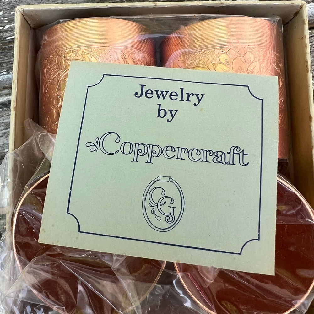 Vintage Coppercraft Guild Napkin Ring Set ~ 1976